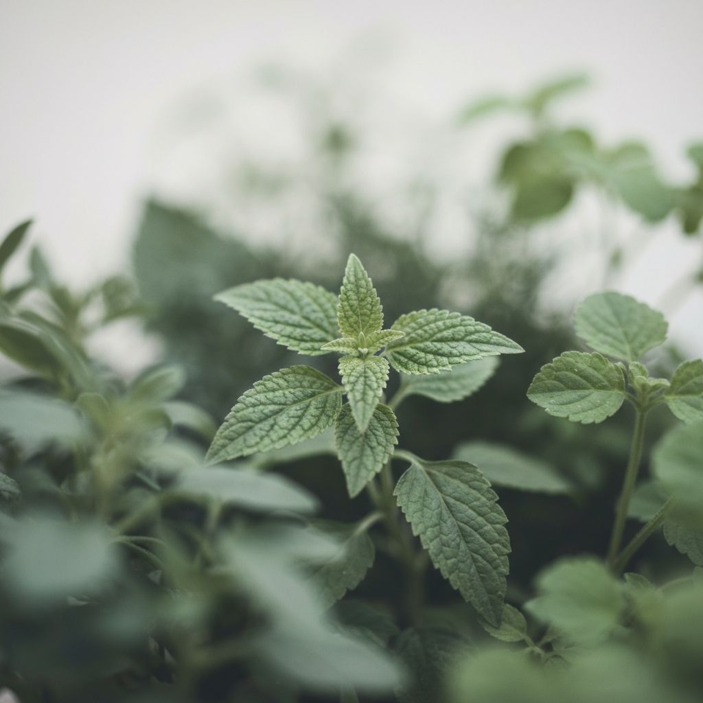 Botanische Details und Kräuter